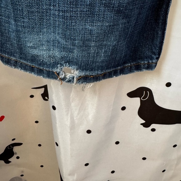 Blue Flare Wide Leg Jeans with Vintage Wash - Picture 4 of 5